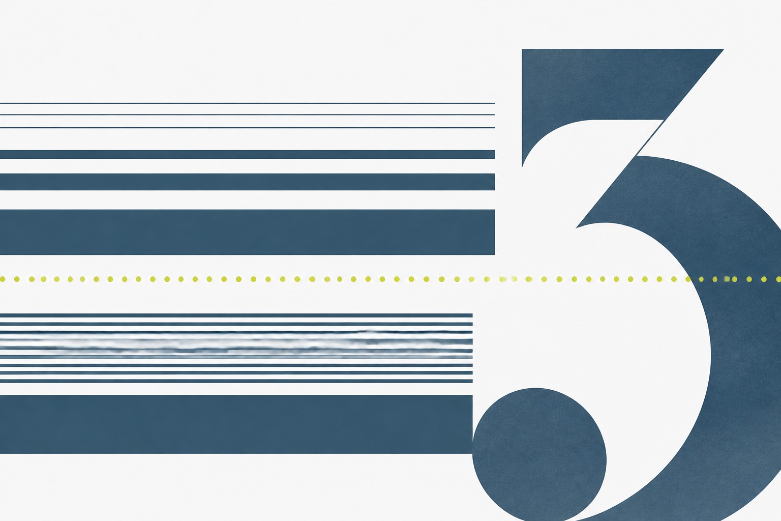 Editorial geometric flourish in slate and lime